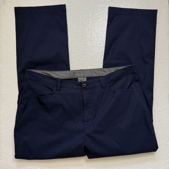 Eddie Bauer Pants Mens 38x30 Blue Straight Tech Nylon Stretch Hiking Outdoors - Picture 1 of 10